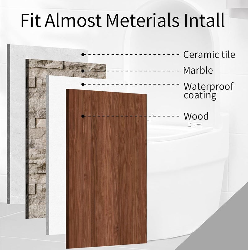 JAKARDA 24inch Handicap Grab Bar for Shower, Shower Handles for Elderly, Shower Grab Bars for Seniors with Concealed Screws Black - Image 5